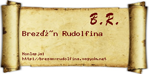 Brezán Rudolfina névjegykártya